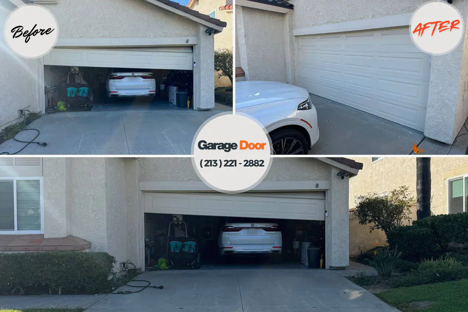 Before and after: garage door repair Canonsburg, PA